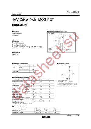 RDN050N20FU6 datasheet  